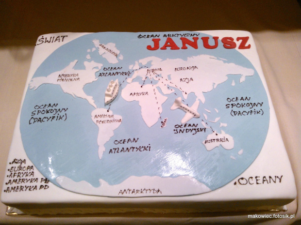 Torcik dla Janusz #tort #torty #mapa #MapaŚwiata #glob #KulaZiemska #kontynenty #TortyOkazjonalne
