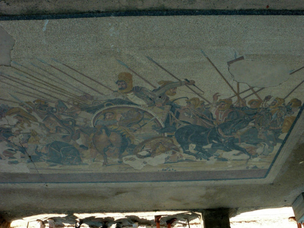 Dom Fauna - mozaika bitwy pod Issos Aleksandra Macedońskiego ( kopia) #Campania #Neapol #Włochy
