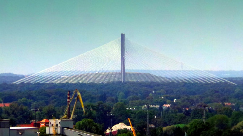 Wrocław - KATEDRA ŚW. Jana Chrzciciela - Punkt widokowy - Zbliżenie na Most Rędziński