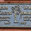 Beskid Niski - Łemkowszczyzna - Tablica pamiątkowa na Świętej Gorze Jawor koło Wysowy Zdroju