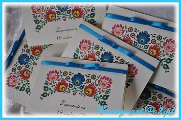 #folk #ludowe #urodziny #zaproszenia