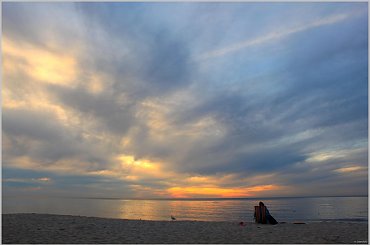 Teatr jednego ... aktora #Kołobrzeg #ZachódSłońca #plaża