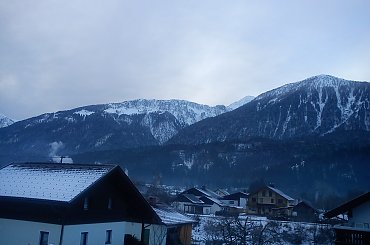 Poranek w Kotschach - Mauten, widok z balkonu #Alpy #Austria #Narty #Nassfeld