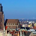 Wrocław - KOŚCIÓŁ GARNIZONOWY, widok z MOSTKU CZAROWNIC