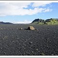 Black volcanic desert near Myrdalsjokull.