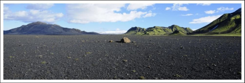 Black volcanic desert near Myrdalsjokull.