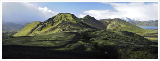 View from Ljotipollur volcano rim. Near Langmannalaugar.