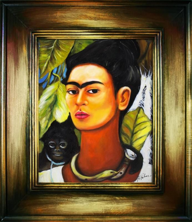 Frida Kahlo-Autoportret -76x66cm Ölgemälde Handgemalt Leinwand Rahmen Sygniert G16481.
cena 139,99 euro.
wysylka 0 euro.
malowany recznie