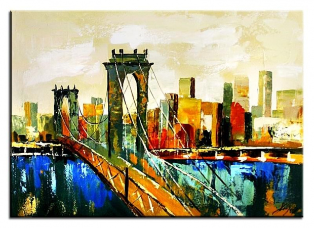 Abstraktion- NY- Brücke-Ölgemälde handgemalt Sygniert 70x50cm, G04647.
74,99 euro,wys - 0 euro. #abstrakcja