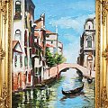 Venedig- Ölgemälde handgemalt Rahmen Sygniert 47x37cm, G01818. 64,99 euro,wys - 0 euro. #wenecja