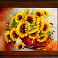 Tytul : Sonnenblumen - Ölgemälde handgemalt Rahmen Sygniert 47x37cm, G03789.
69 euro, wys - 0 euro. #kwiaty