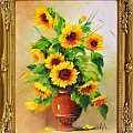 Tytul : Sonnenblumen - Ölgemälde handgemalt Rahmen Sygniert 47x37cm, G00015.
69 euro, wys - 0 euro. #kwiaty