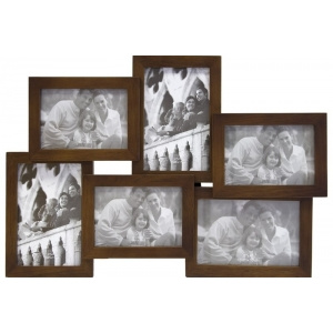Ramka na zdjęcia rodzinna drewniana na 6 zdjęc