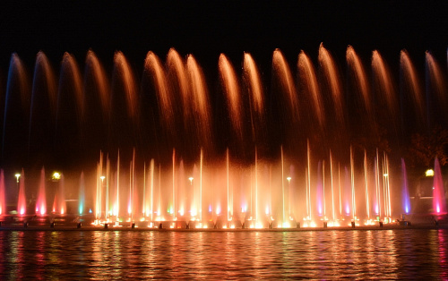 Wrocław - Multimedialna fontanna na Pergoli